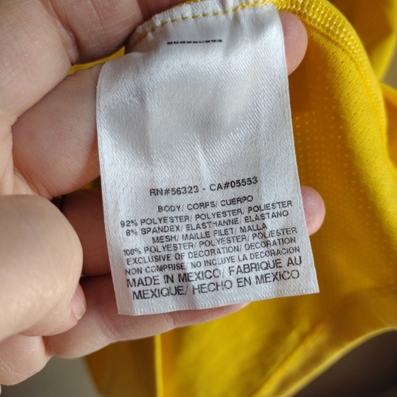 Nike Pro Combat Men's Yellow Dri-Fit Fitted Athletic Tank Top Sz S-Workout Wear - Picture 7 of 7